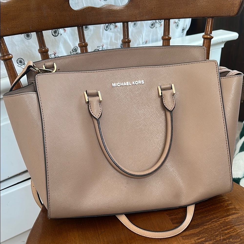 Michael Kors Tan Leather Tote Bag